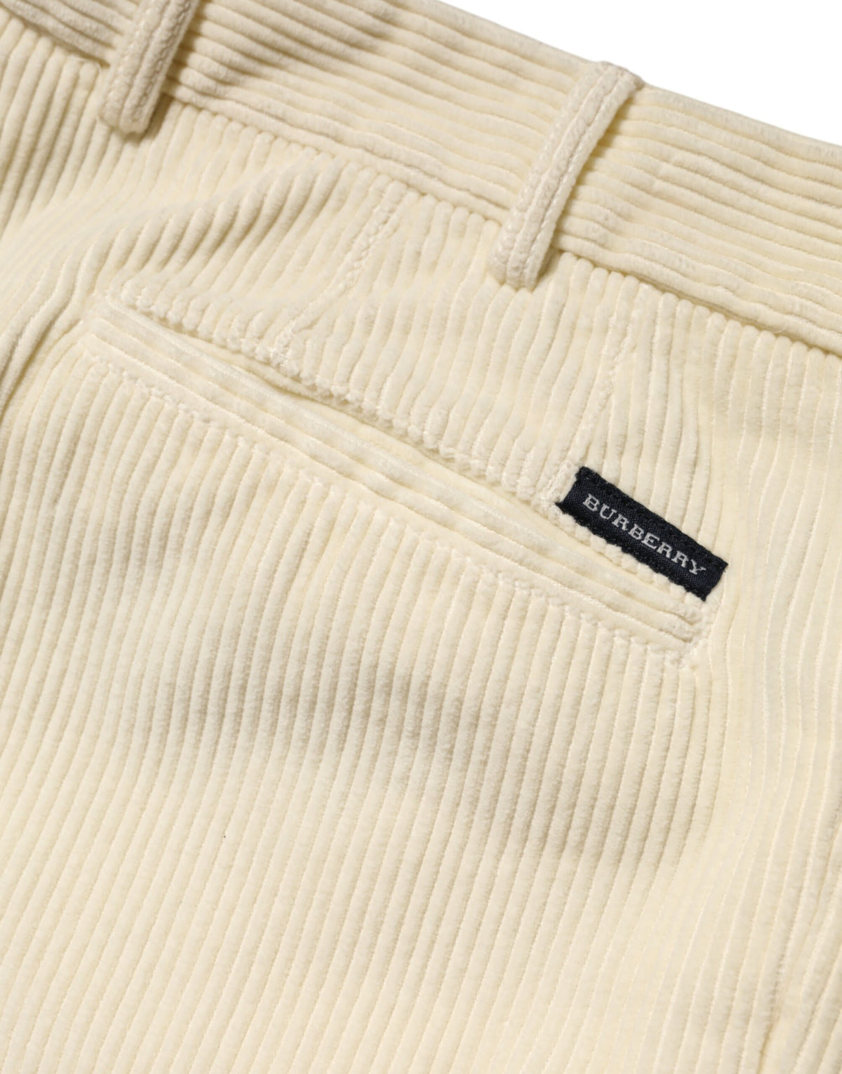 Burberry Beige Corduroy Cotton Straight Men Trouser Men's Pants