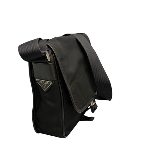 Prada Re-Nylon Black Synthetic Shoulder Bag (Pre-Owned)