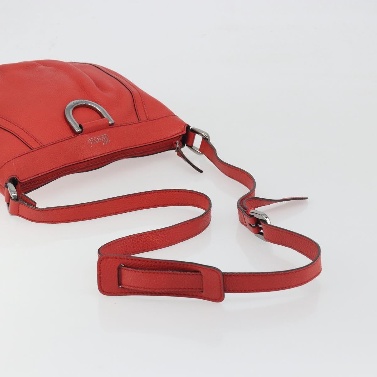 Gucci Abbey Leather Red Leather Shoulder Bag Bag (Pre-Owned)