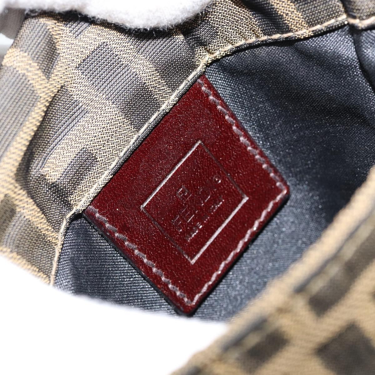 Fendi Flat Messenger Zucca Canvas Brown Canvas Shoulder Bag Bag (Pre-Owned)