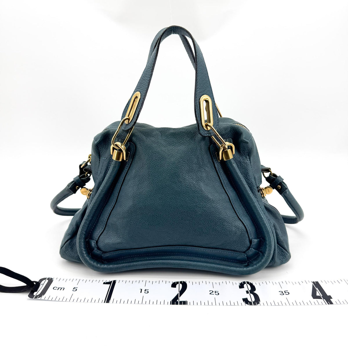 Chloe Paraty Quilted Leather Blue Leather Handbag (Pre-Owned)