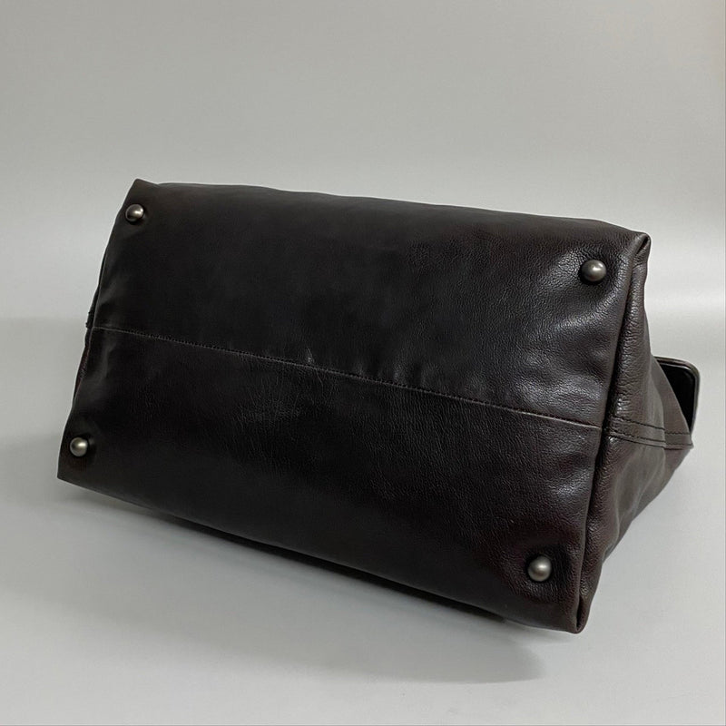Bottega Veneta Intrecciato Brown Leather Handbag (Pre-Owned)