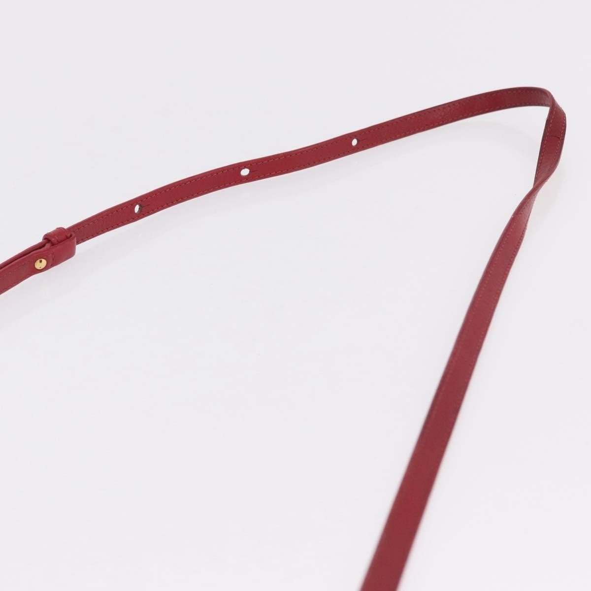 Celine Trio Leather Red Leather Crossbody Bag Bag (Pre-Owned)