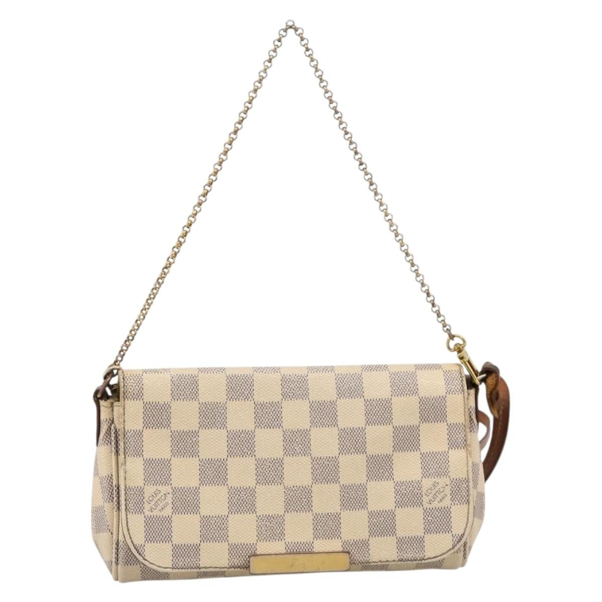 Louis Vuitton Favorite Damier White Canvas Handbag (Pre-Owned)