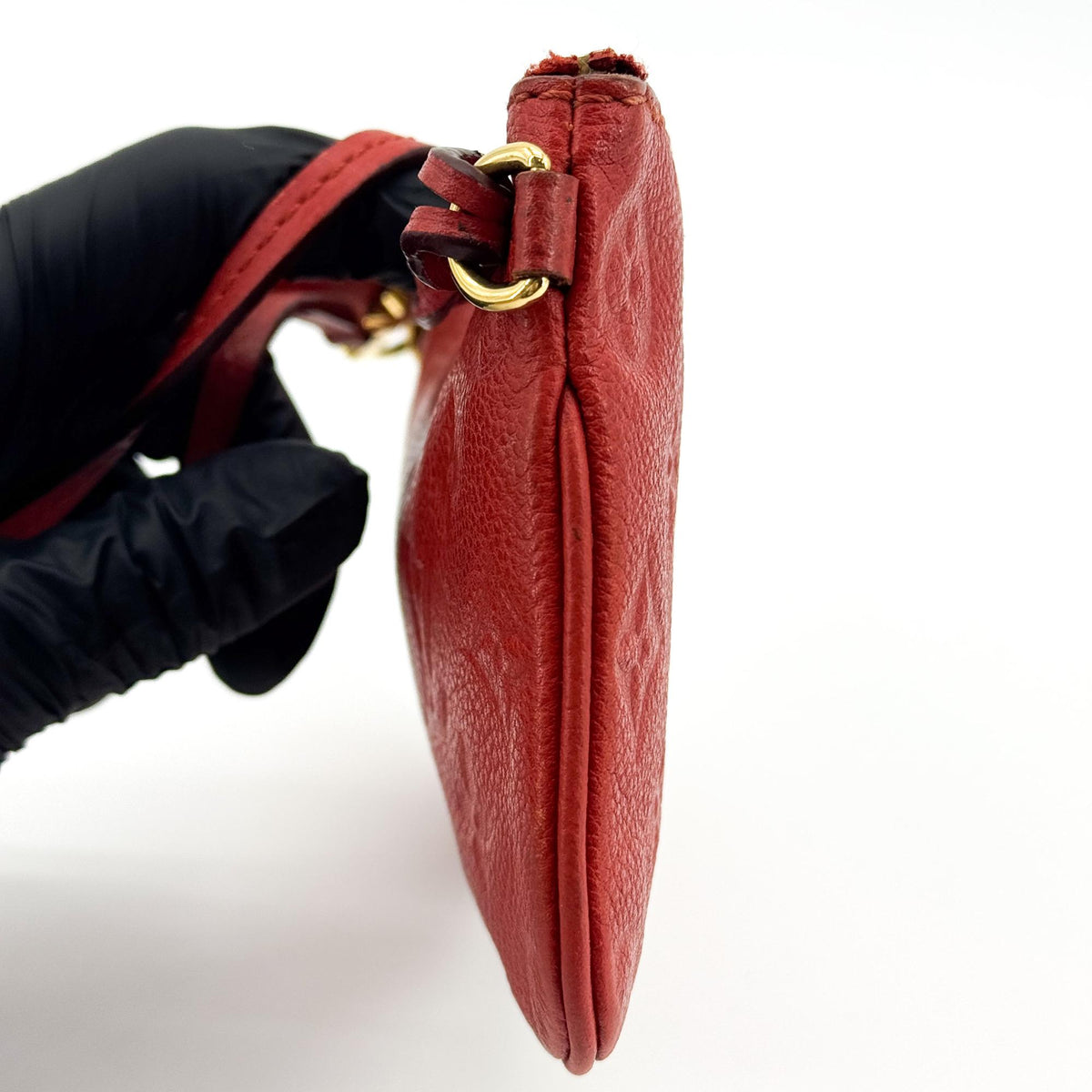 Louis Vuitton Multi Pochette Accessoires Pouch Monogram Empreinte Giant Red Leather Clutche & Pouche Bag (Pre-Owned)