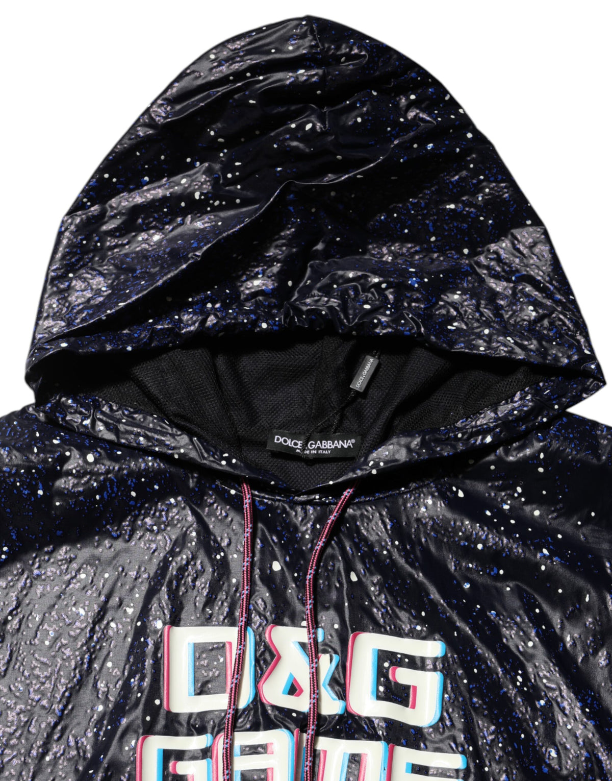 Dolce & Gabbana Blue D&G Game Hooded Men Sweatshirt Men's Sweater