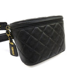 Chanel Vintage Black Leather Clutch Bag (Pre-Owned)