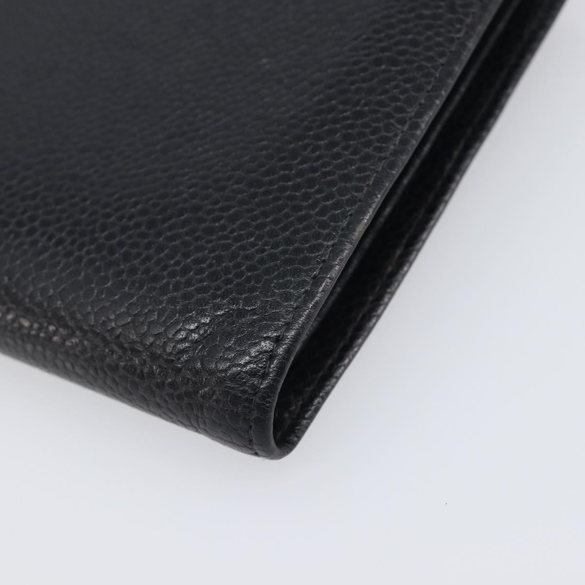 Chanel Timeless Cc French Leather Black Calfskin Wallets Accessory (Pre-Owned)