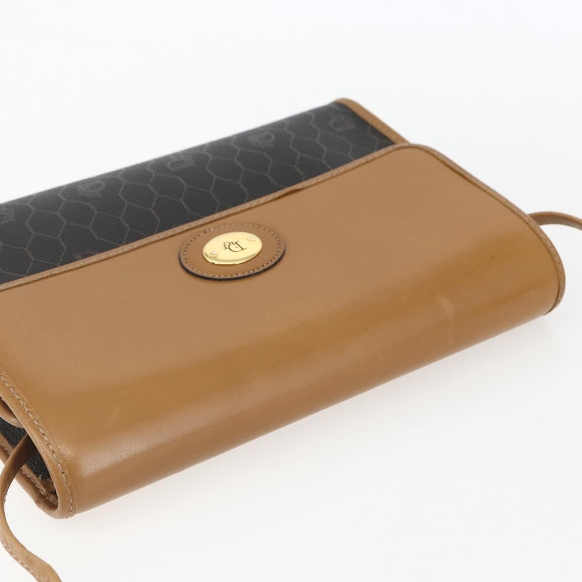 Christian Dior Vintage Honeycomb Canvas And Leather Black Pvc Shoulder Bag Bag (Pre-Owned)