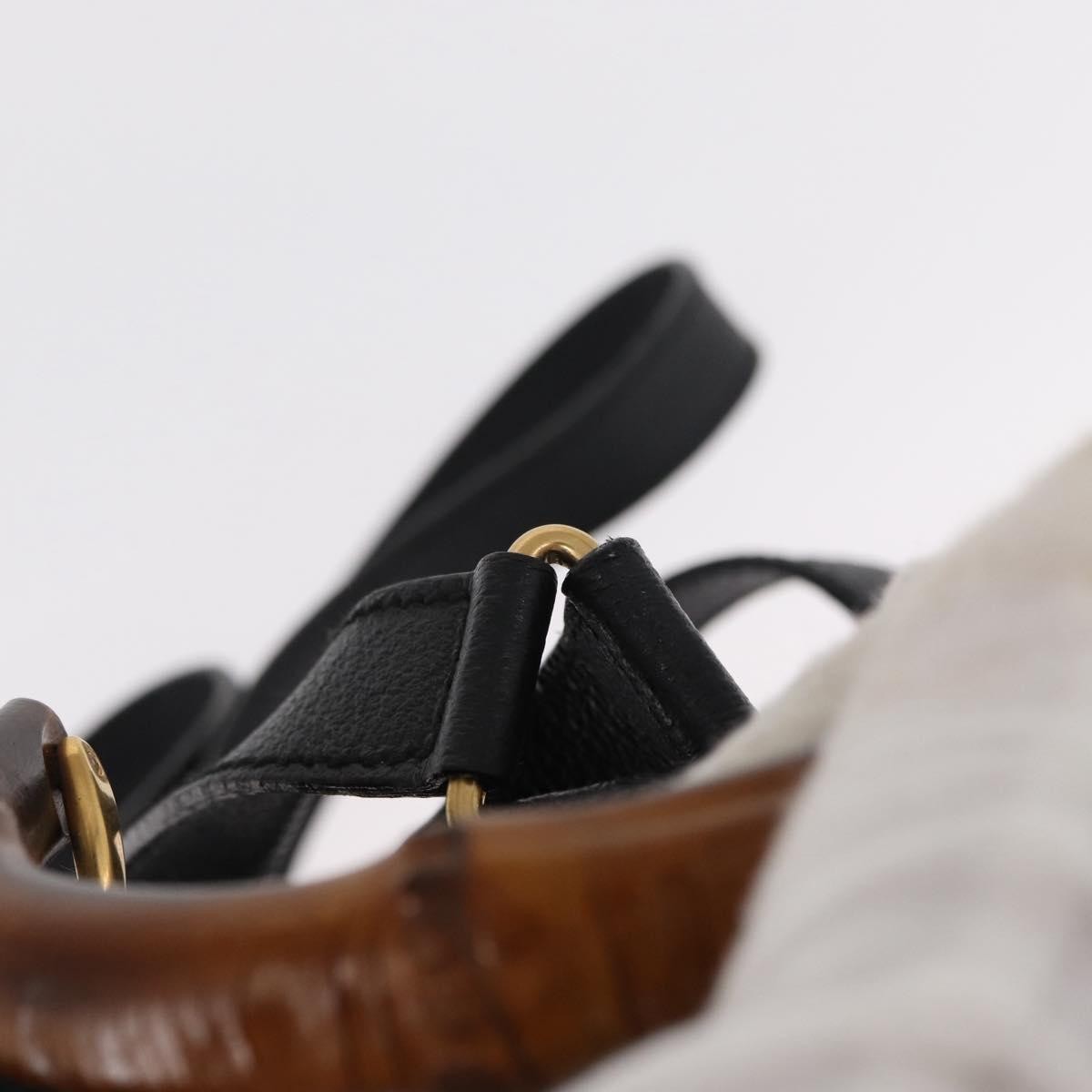 Gucci Vintage Bamboo Suede Black Suede Backpack Bag (Pre-Owned)