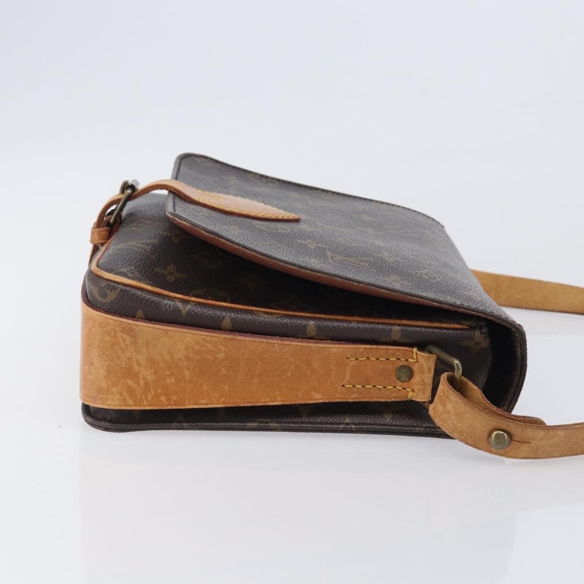 Louis Vuitton Cartouchiere Monogram Canvas Brown Canvas Handbag (Pre-Owned)