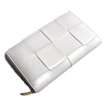 Bottega Veneta Cassette White Leather Wallet  (Pre-Owned)