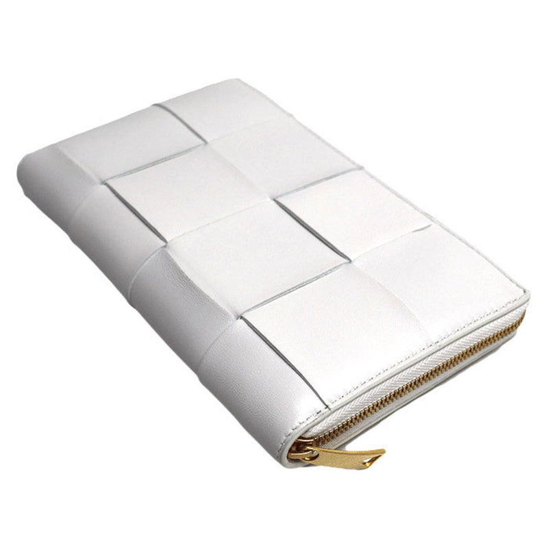 Bottega Veneta Cassette White Leather Wallet  (Pre-Owned)