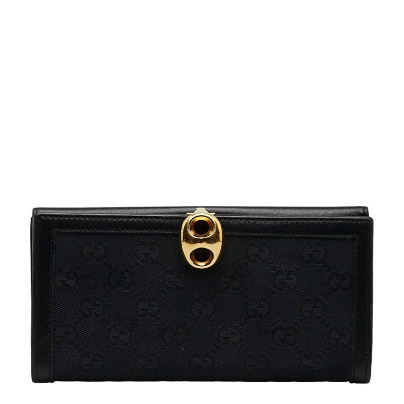 Gucci Continental Black Leather Wallet  (Pre-Owned)