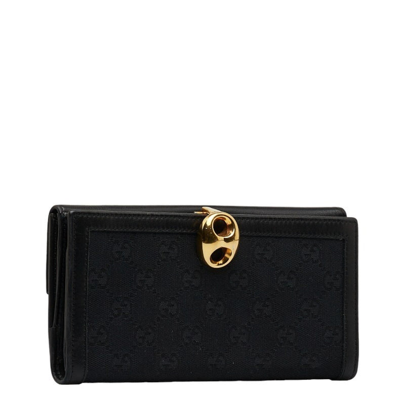 Gucci Continental Black Leather Wallet  (Pre-Owned)