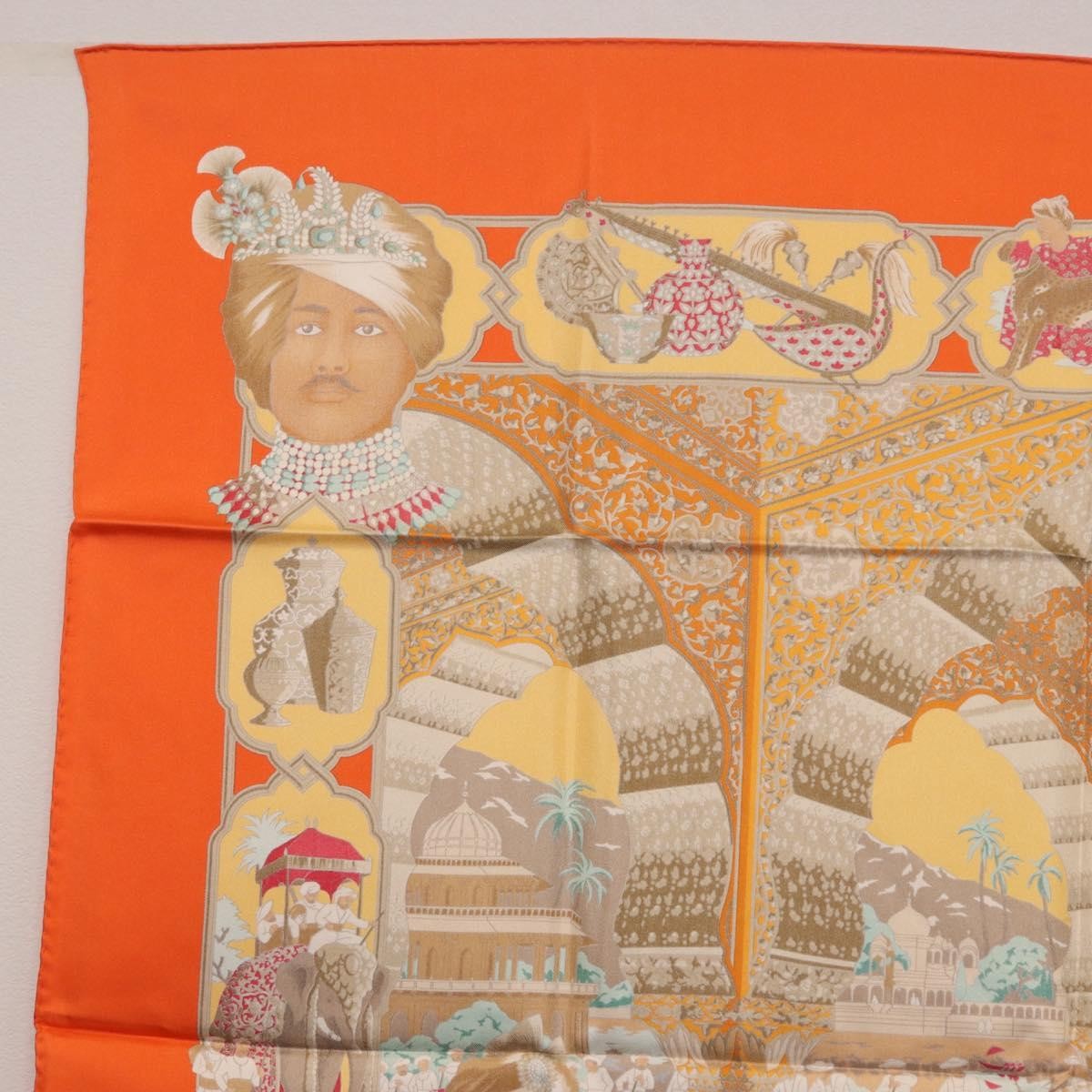 Hermes Carré 90 Silk Multicolor Orange Silk Scarve & Shawl Accessory (Pre-Owned)