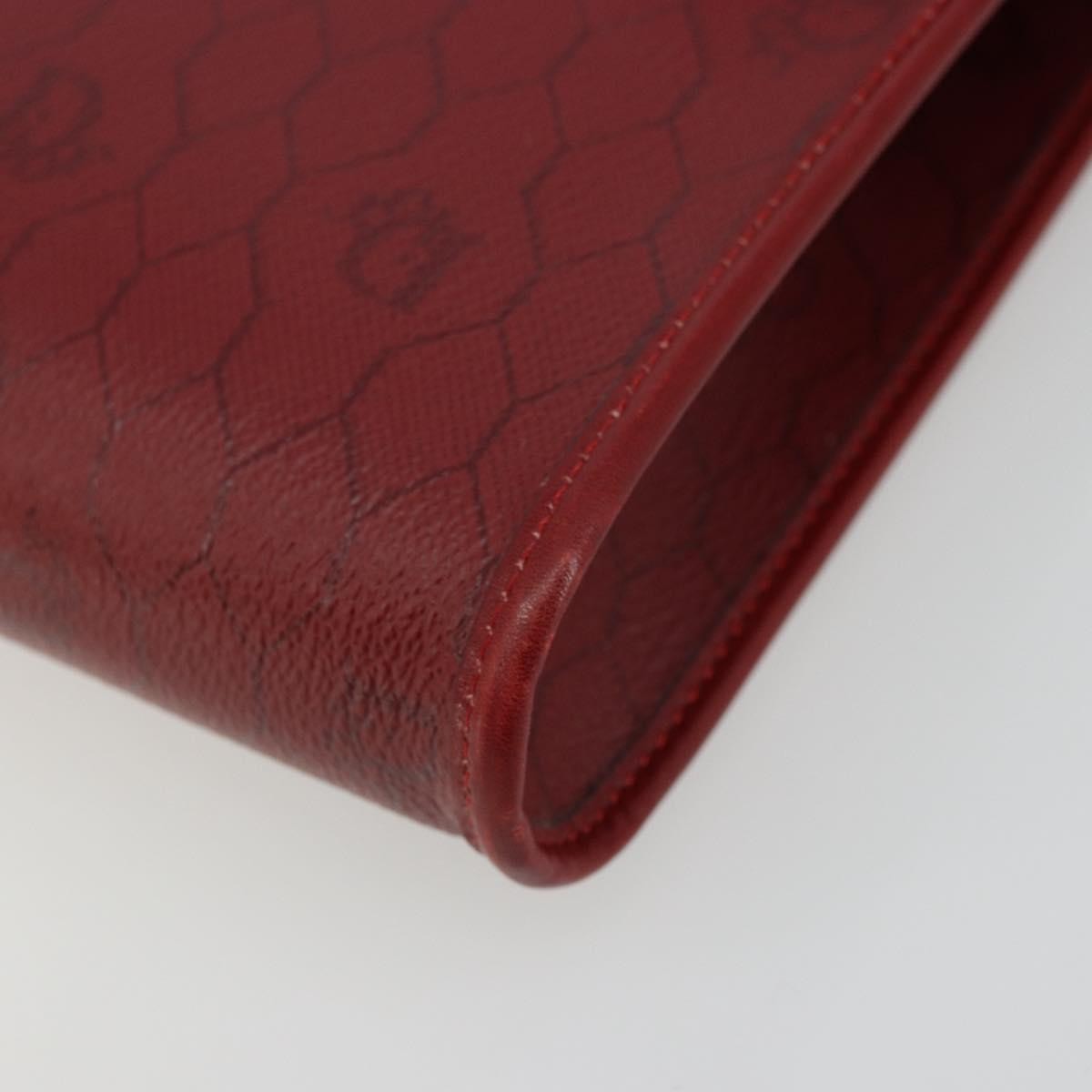 Christian Dior Vintage Honeycomb Canvas Red Canvas Shoulder Bag Bag (Pre-Owned)