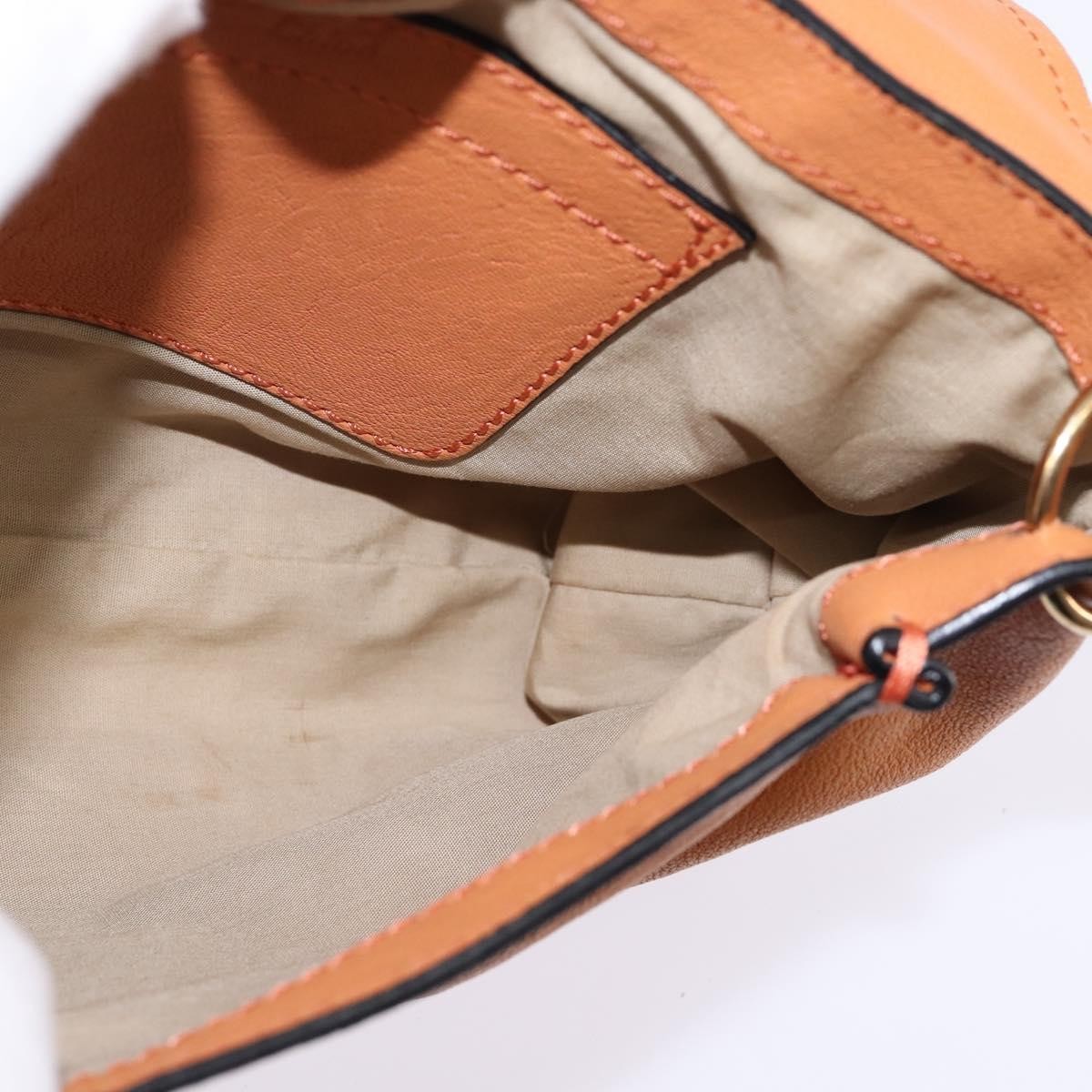 Chloe Elsie Leather Orange Leather Shoulder Bag Bag (Pre-Owned)