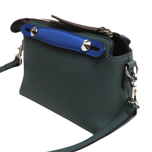 Fendi By The Way Medium Green Leather Shoulder Bag (Pre-Owned)