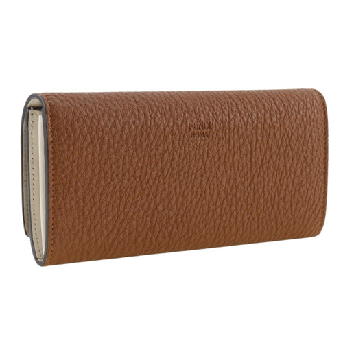 Fendi Peekaboo Brown Leather Wallet  (Pre-Owned)