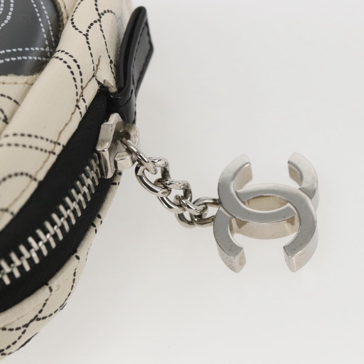 Chanel Logo Camera Case Clutch Printed Coated Canvas Black Pvc Clutche & Pouche Bag (Pre-Owned)