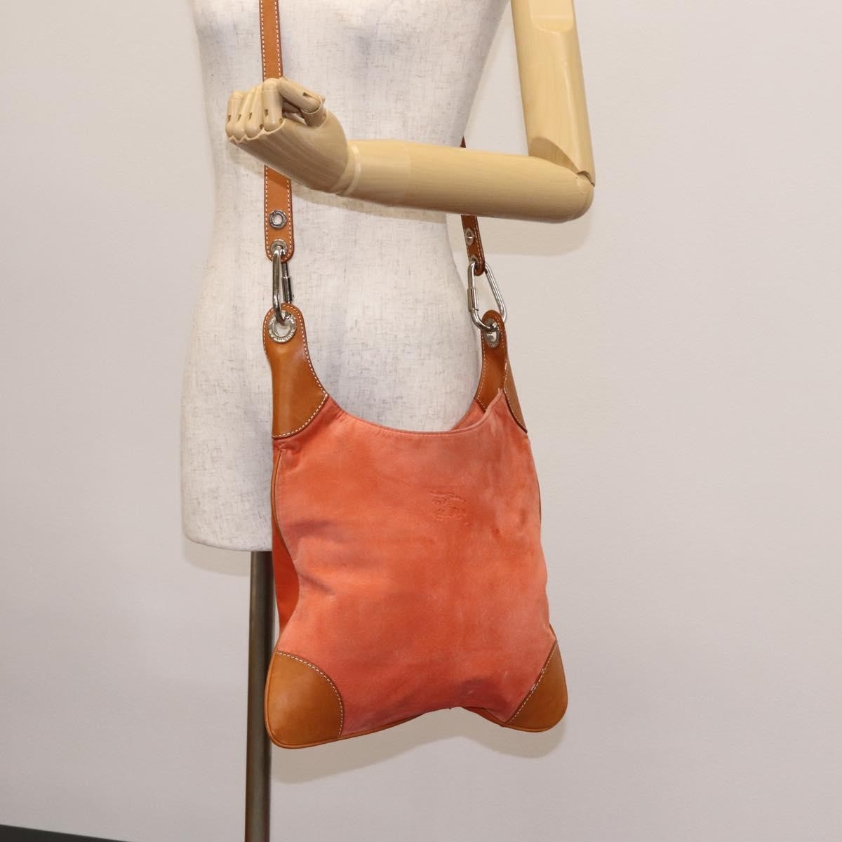 Burberry Blue Label Suede Orange Suede Shoulder Bag Bag (Pre-Owned)