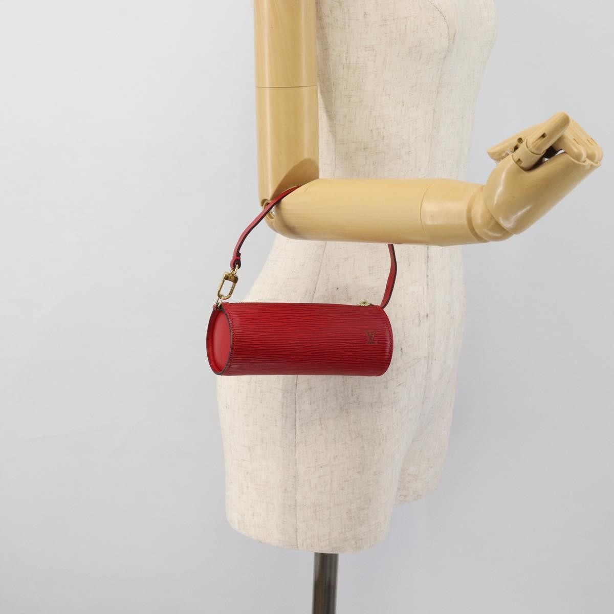 Louis Vuitton Soufflot Pochette Epi Leather Red Leather Clutche & Pouche Bag (Pre-Owned)