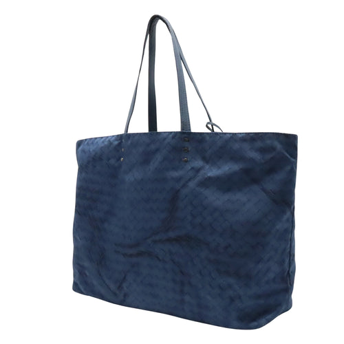 Bottega Veneta Intrecciolusion Blue Synthetic Tote Bag (Pre-Owned)