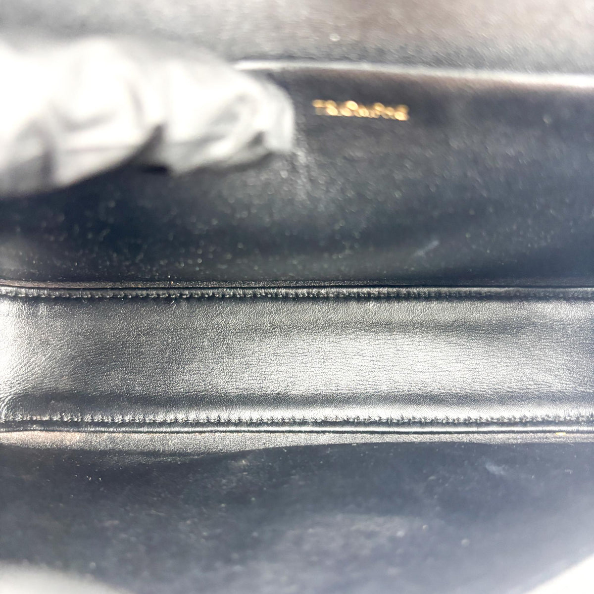 Celine Triomphe East-West Smooth Calfskin Black Leather Shoulder Bag Bag (Pre-Owned)