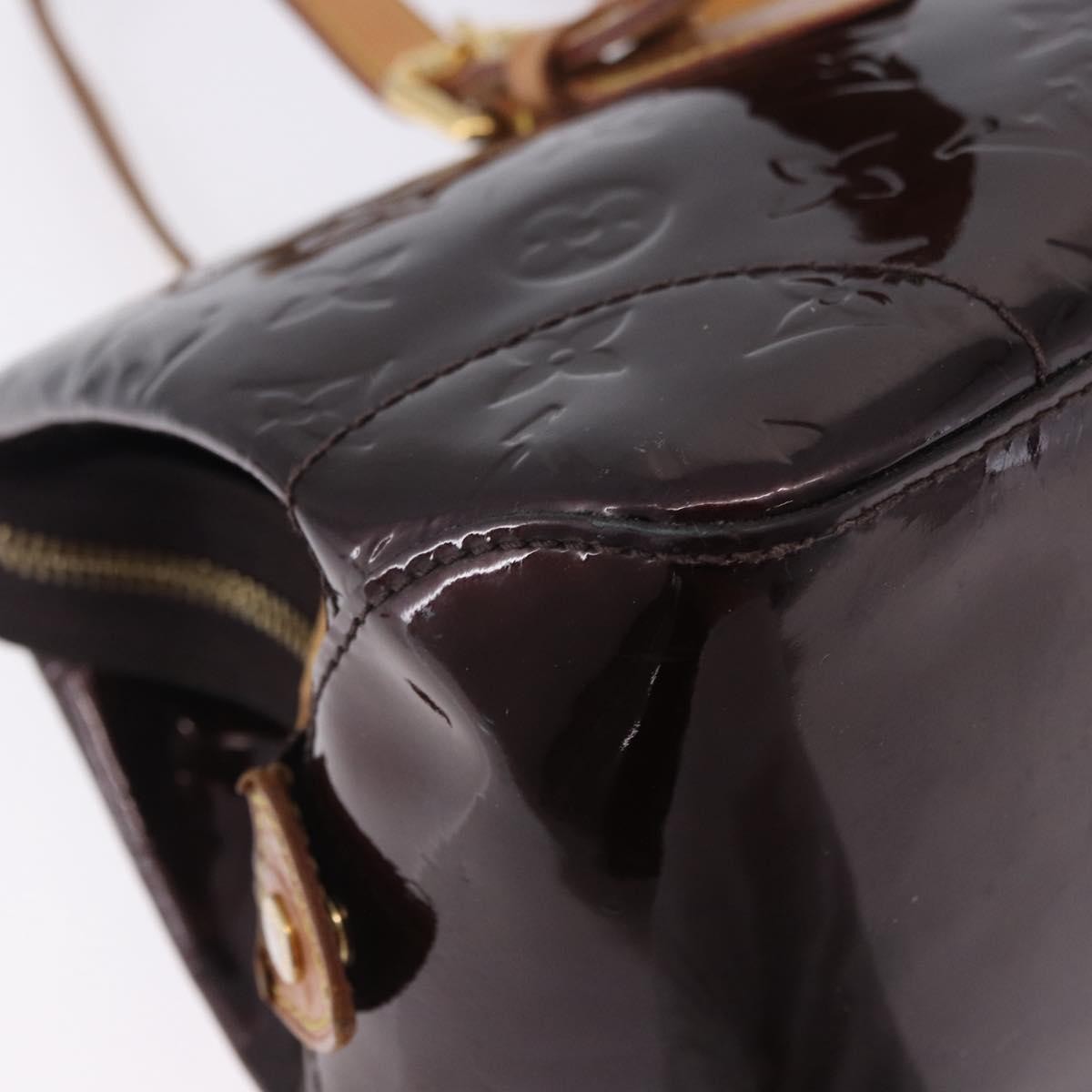 Louis Vuitton Rosewood Avenue Monogram Vernis Burgundy Patent_Leather Handbag (Pre-Owned)