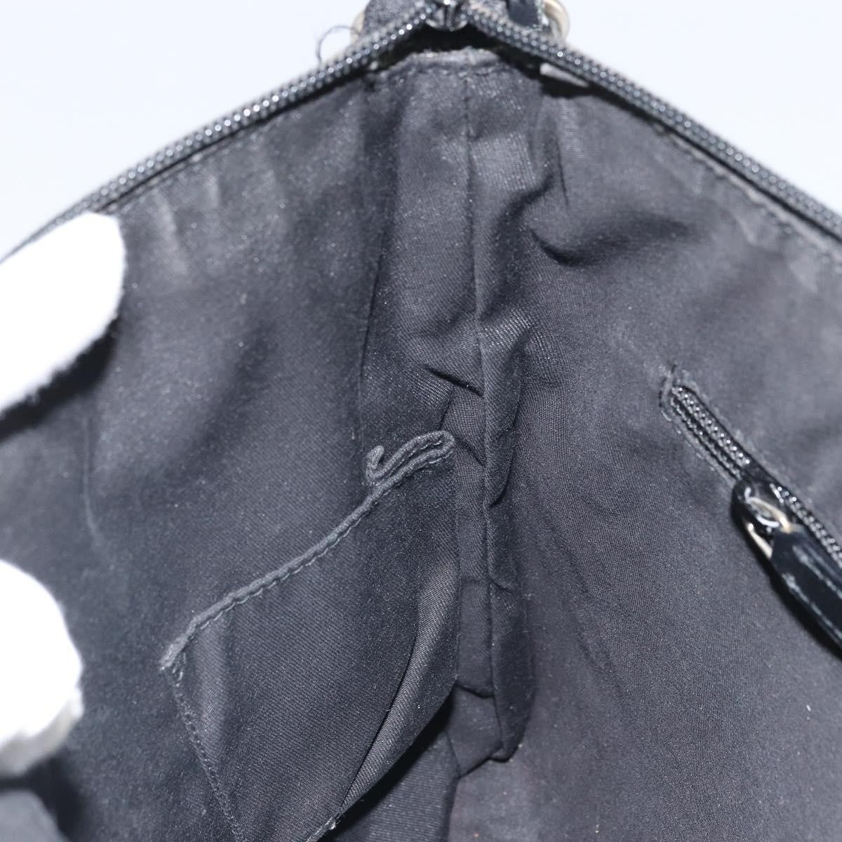 Gucci Zip Messenger Gg Canvas With Perforated Leather Navy Canvas Shoulder Bag Bag (Pre-Owned)