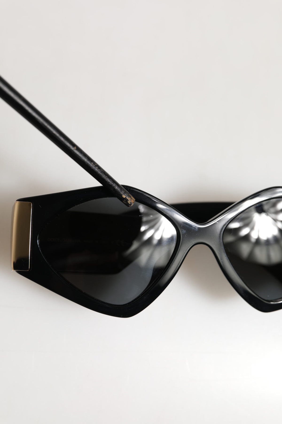 Dolce & Gabbana DG4396 Gray Gradient Black Irregular Frame Women's Sunglasses (Pre-Owned)