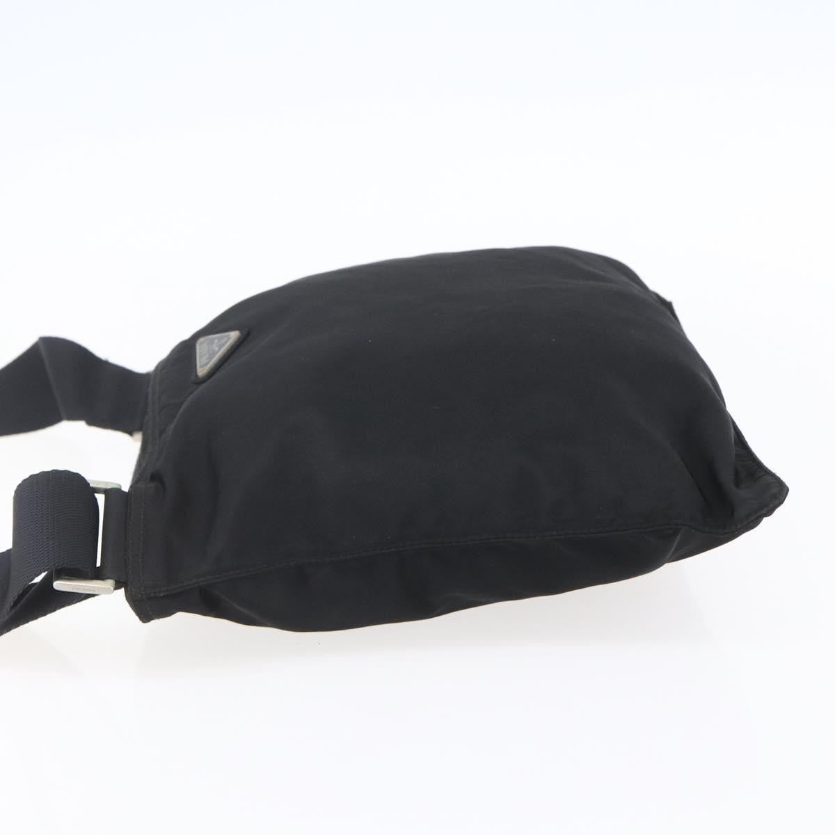 Prada Flat Messenger Tessuto Black Nylon Shoulder Bag Bag (Pre-Owned)