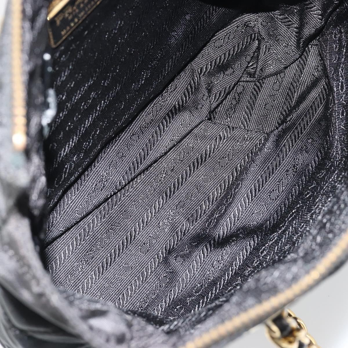 Prada Re-Edition 1995 Chain Quilted Tessuto Black Nylon Shoulder Bag Bag (Pre-Owned)
