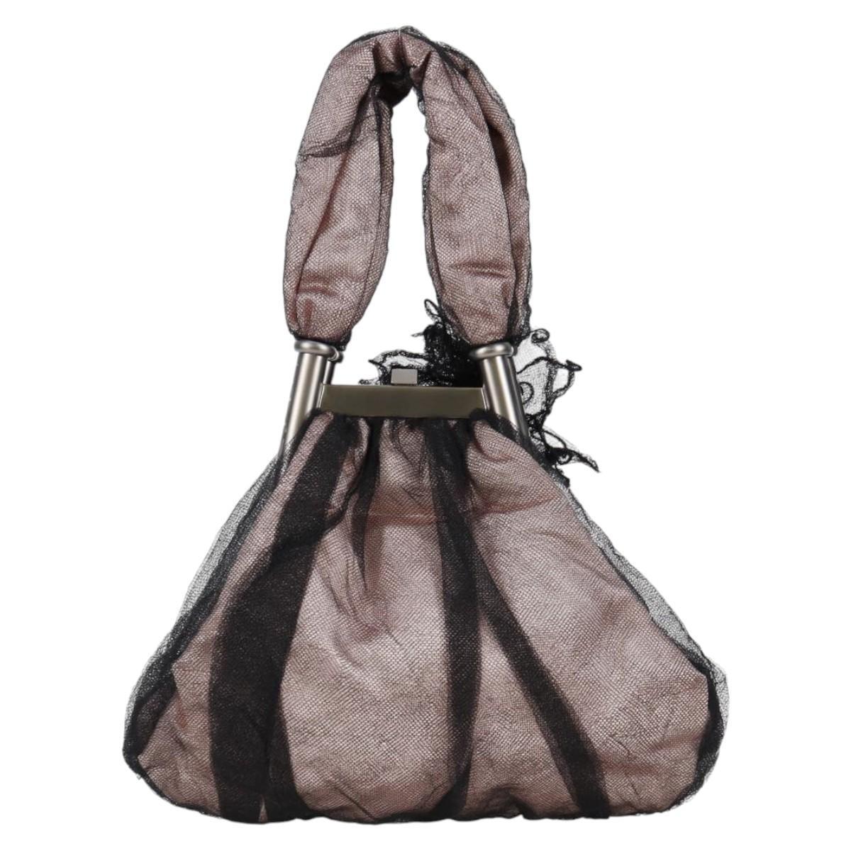 Chanel Drawstring Bucket Chevron Patchwork Canvas Pink Nylon Bag (Pre-Owned)
