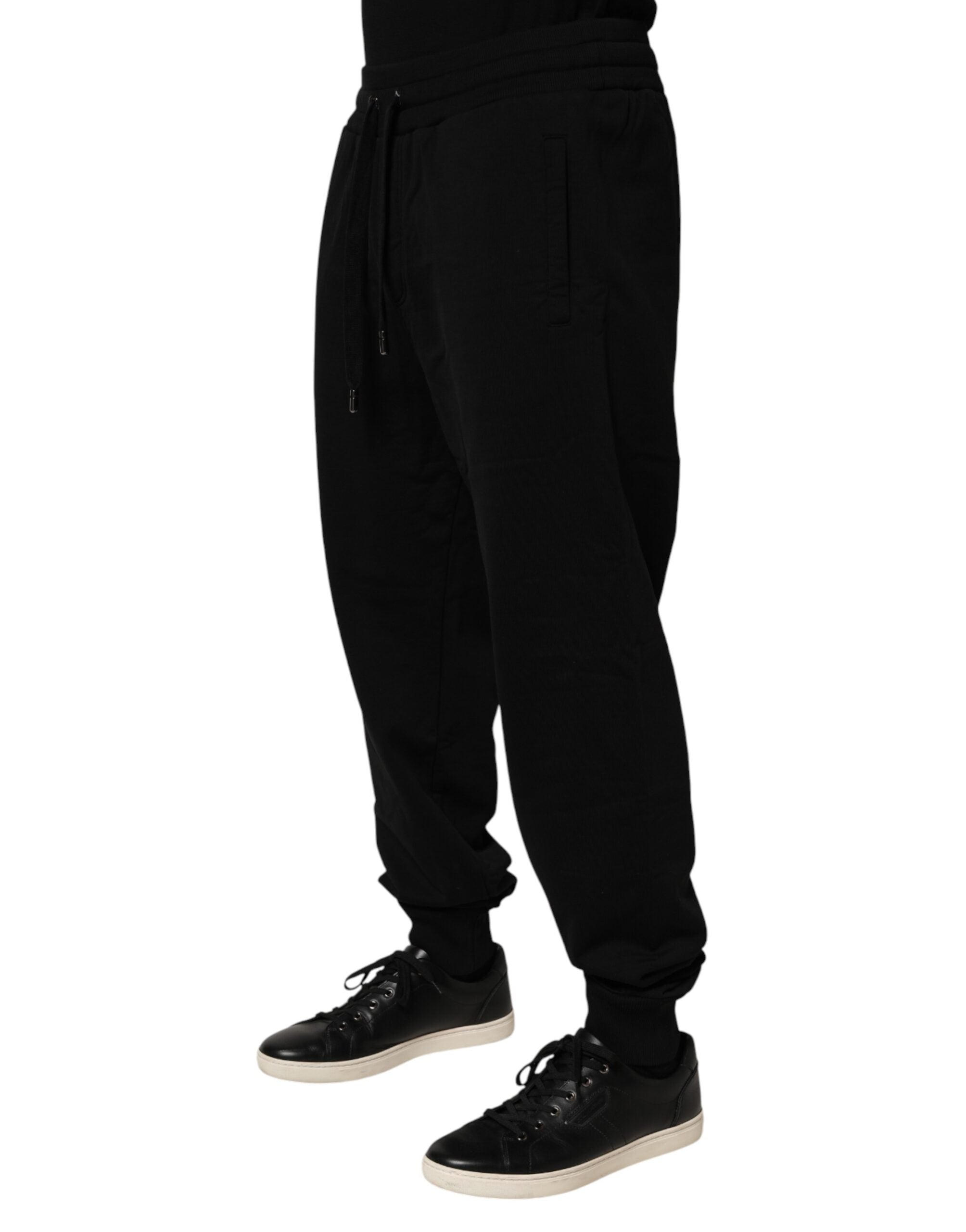 Dolce & Gabbana Black DG Logo Cotton Jogger SweatMen's Men's Pants (Pre-Owned)
