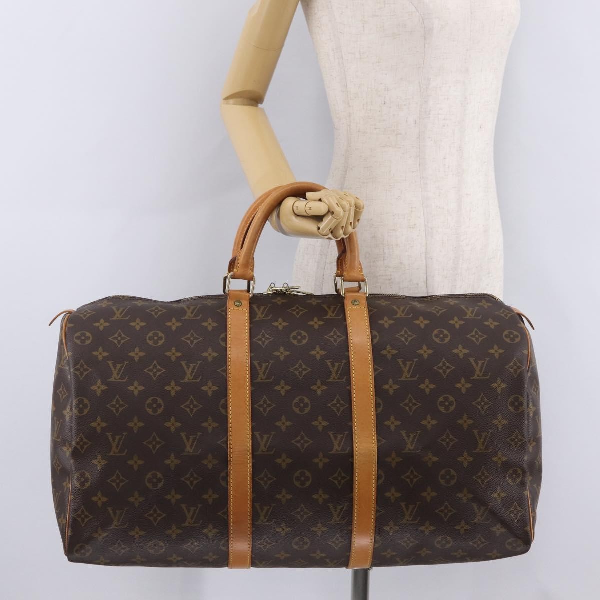 Louis Vuitton Keepall Monogram Canvas Brown Canvas Travel Bag Bag (Pre-Owned)