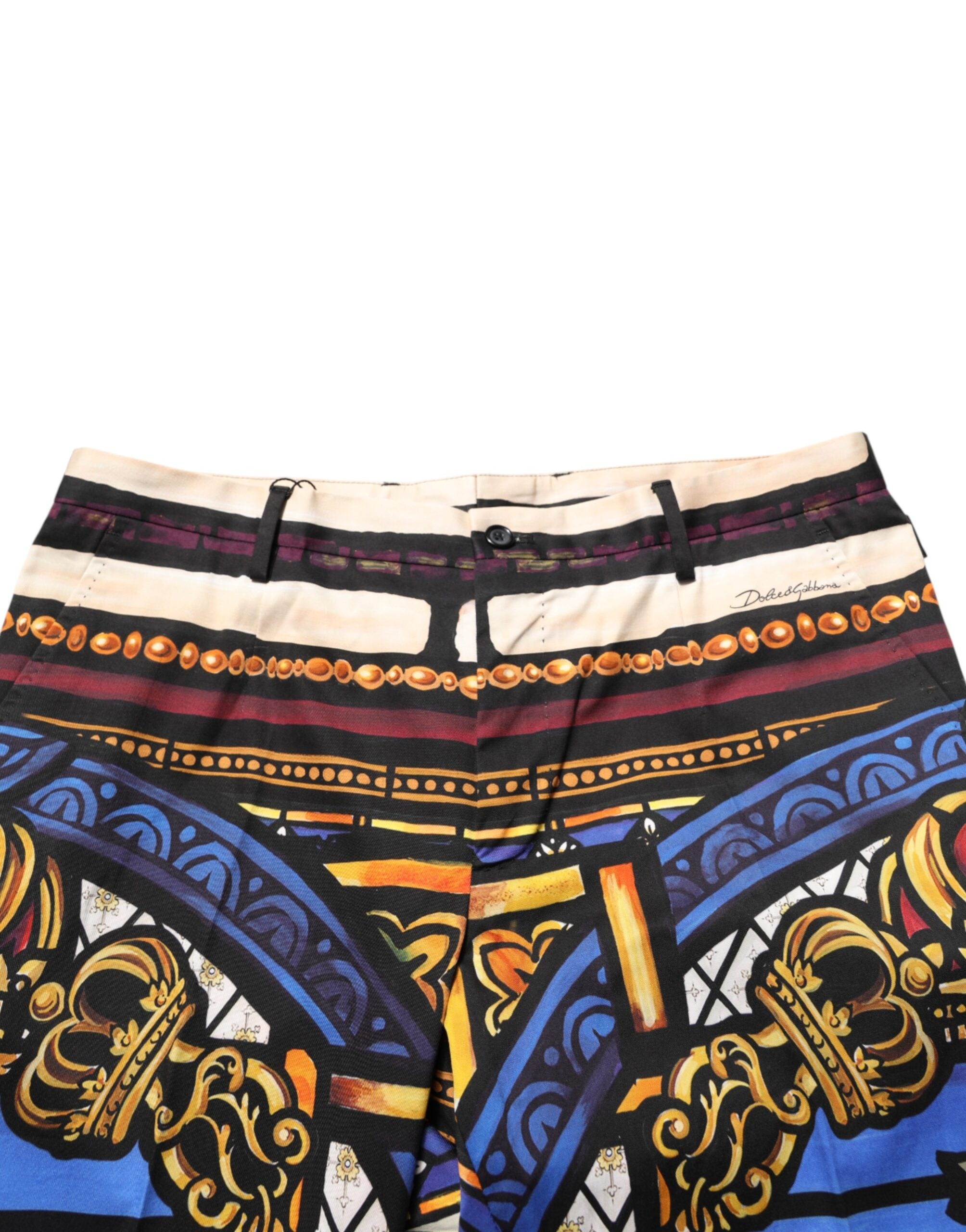 Dolce & Gabbana Multicolor Julias Ceasar Print Tapered Men's Pants