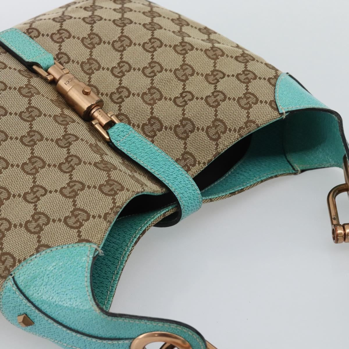 Gucci Jackie Canvas Brown Canvas Handbag (Pre-Owned)