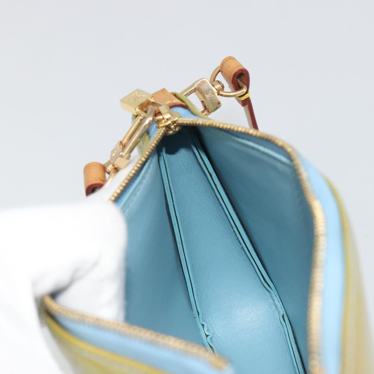 Louis Vuitton Lexington Pochette Monogram Vernis Green Patent_Leather Clutche & Pouche Bag (Pre-Owned)