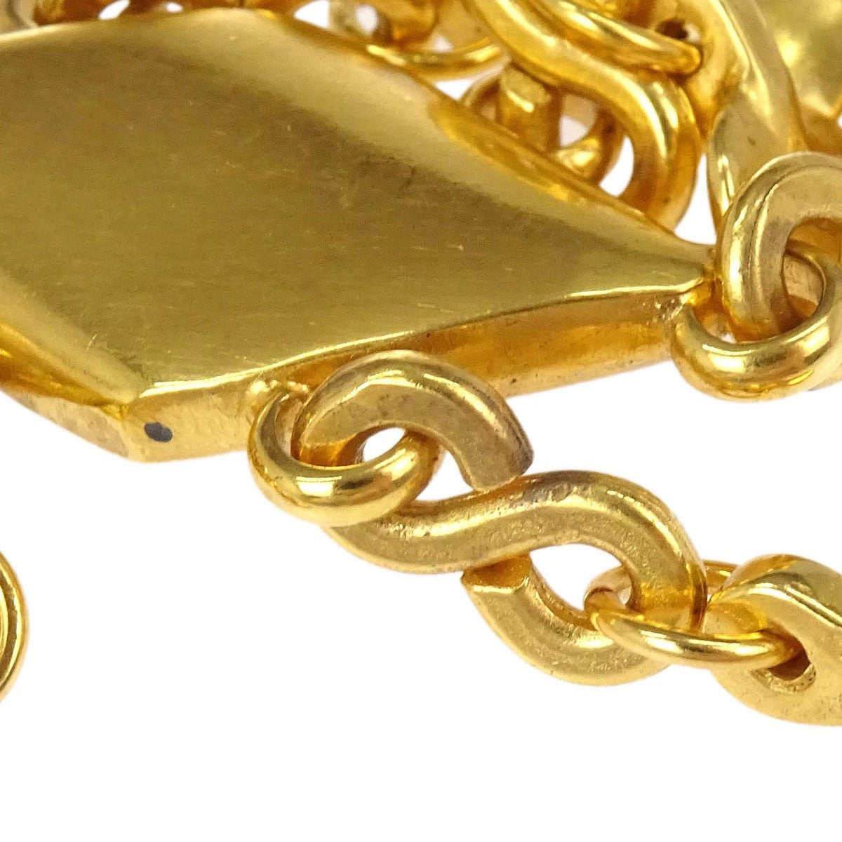 Chanel Cc Rhombus Clip-On Metal Gold Gold_Plated Earrings Jewelry (Pre-Owned)