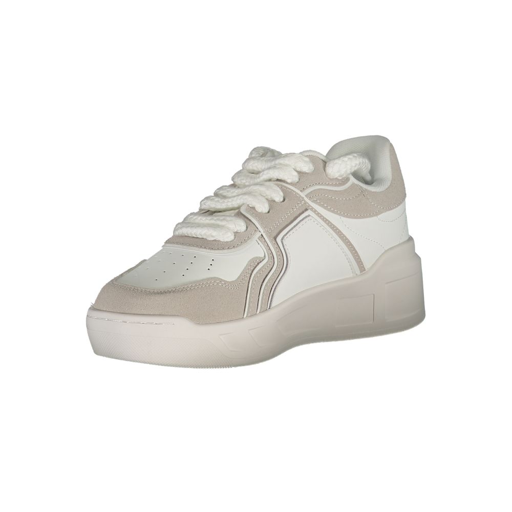 Gaelle Paris Bianco Polyurethane Women Women's Sneaker