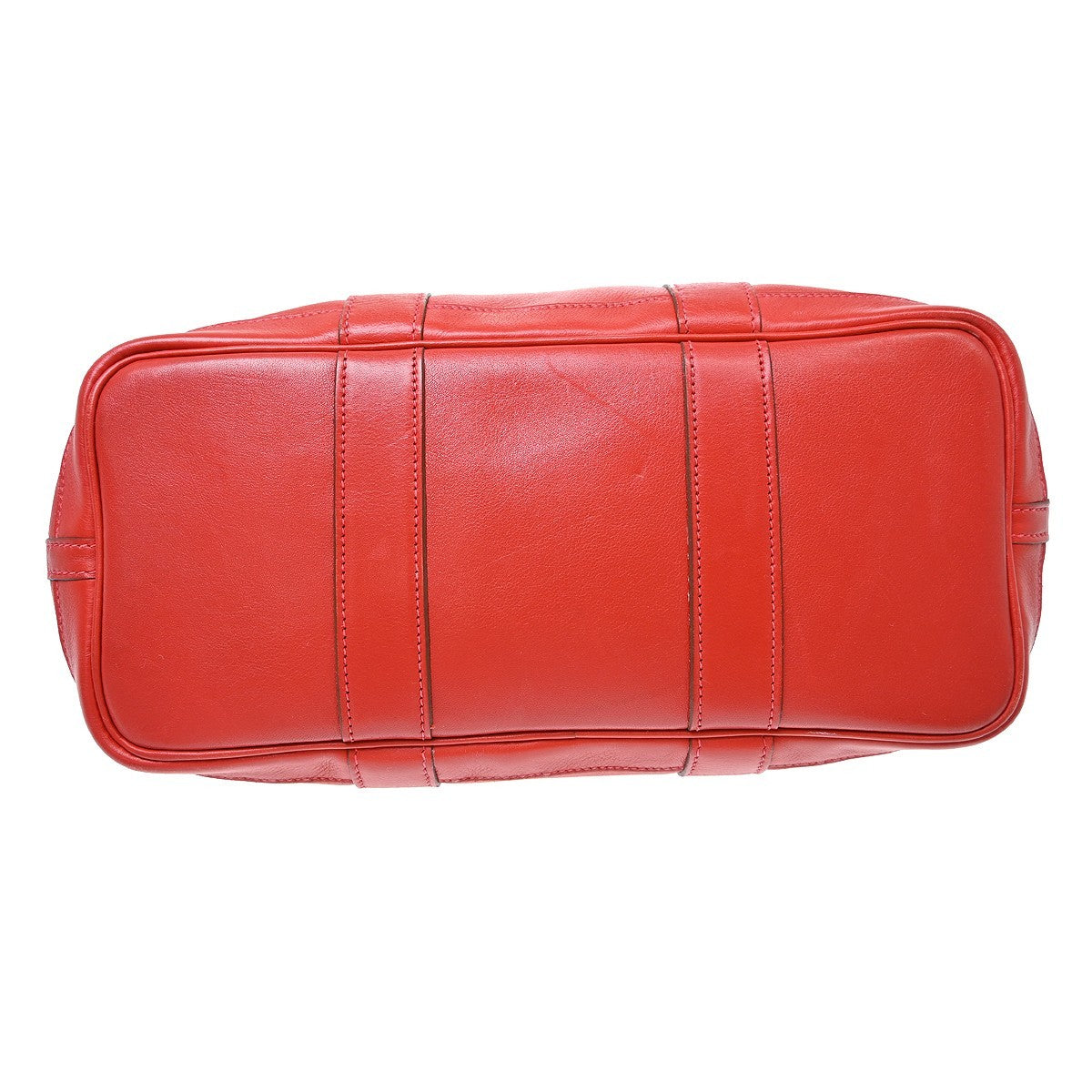 Hermes Bolduc Twilly Garden Party Tote Leather Red Leather Tote Bag Bag (Pre-Owned)