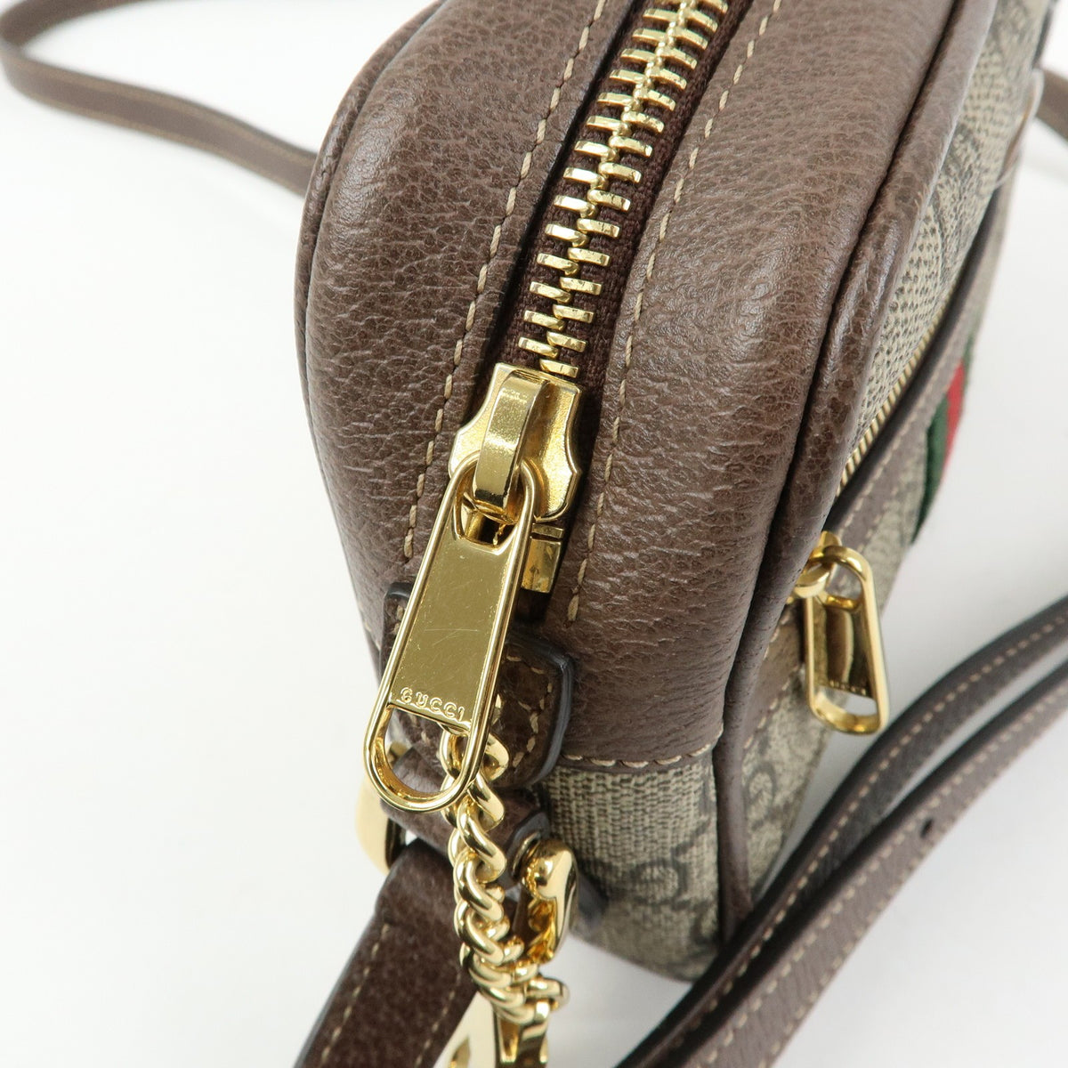 Gucci Ophidia Gg Coated Canvas Beige Canvas Shoulder Bag Bag (Pre-Owned)
