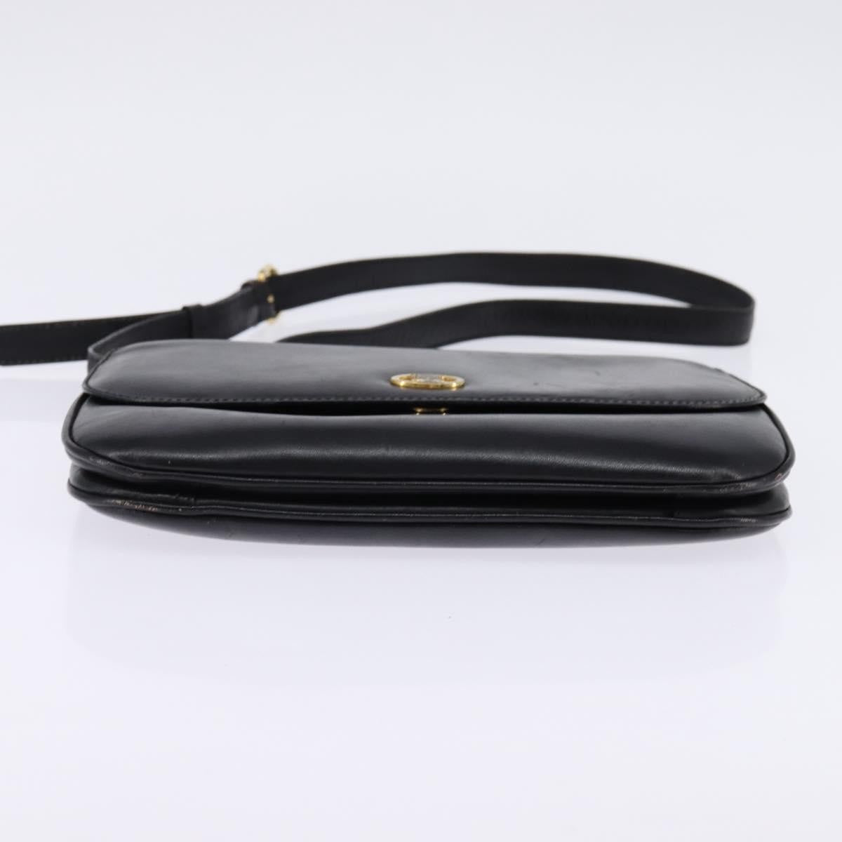 Celine Vintage Leather Black Leather Shoulder Bag Bag (Pre-Owned)