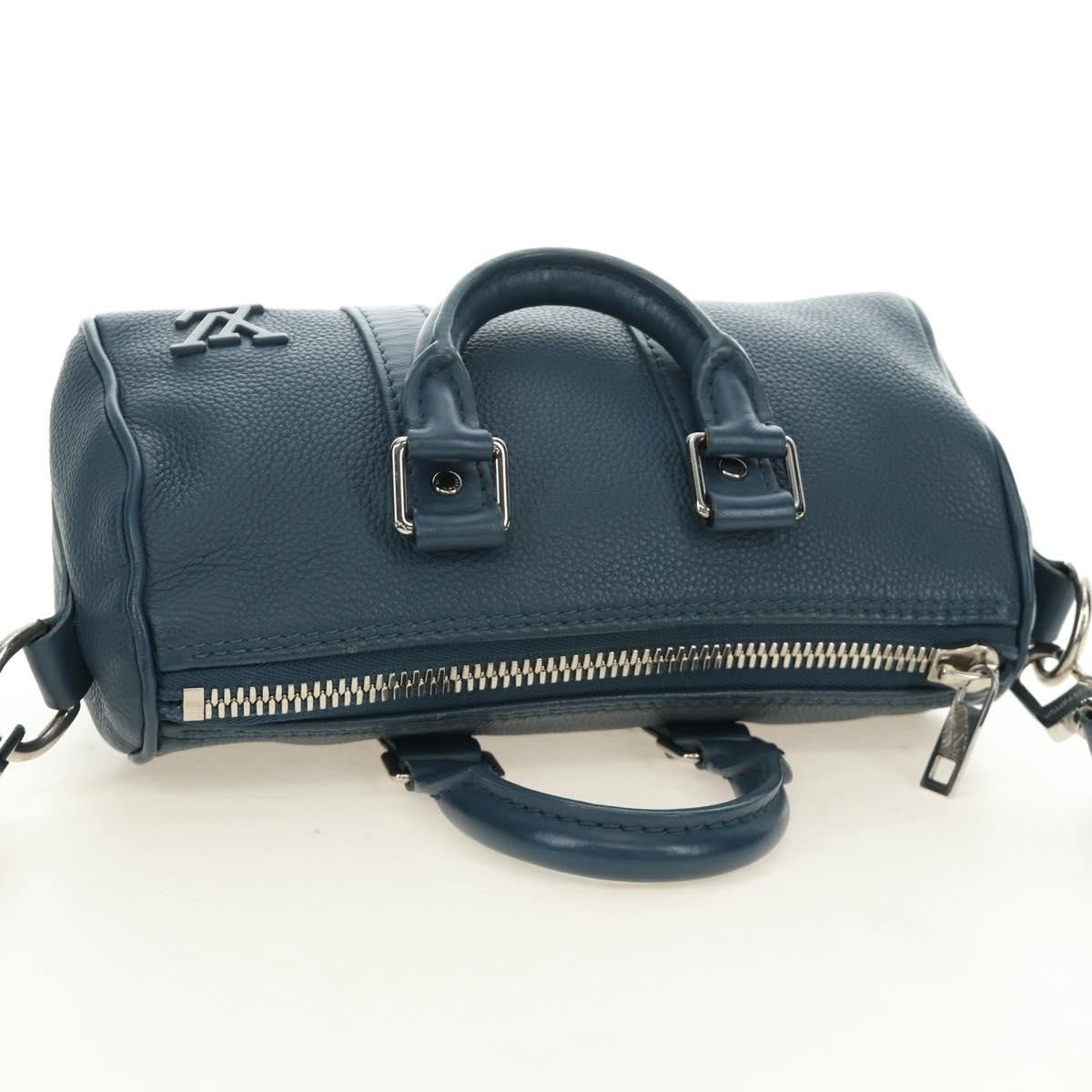 Louis Vuitton Keepall Bandouliere Limited Edition Aerogram Leather Blue Leather Travel Bag Bag (Pre-Owned)