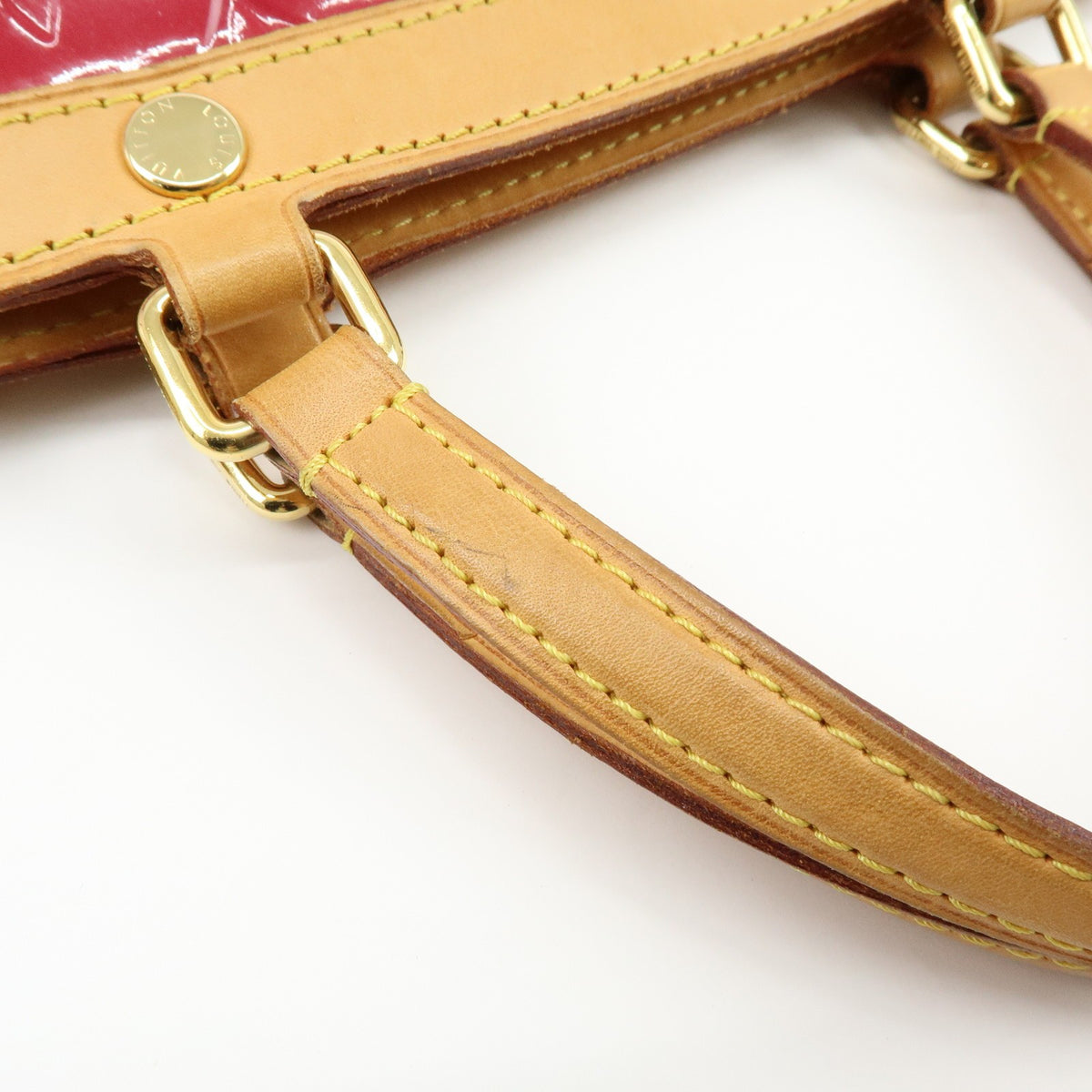 Louis Vuitton Brea Monogram Vernis Red Leather Handbag (Pre-Owned)