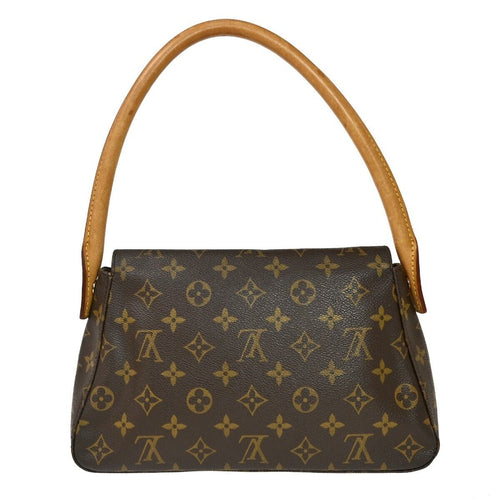 Louis Vuitton Mini Looping Brown Canvas Shoulder Bag (Pre-Owned)
