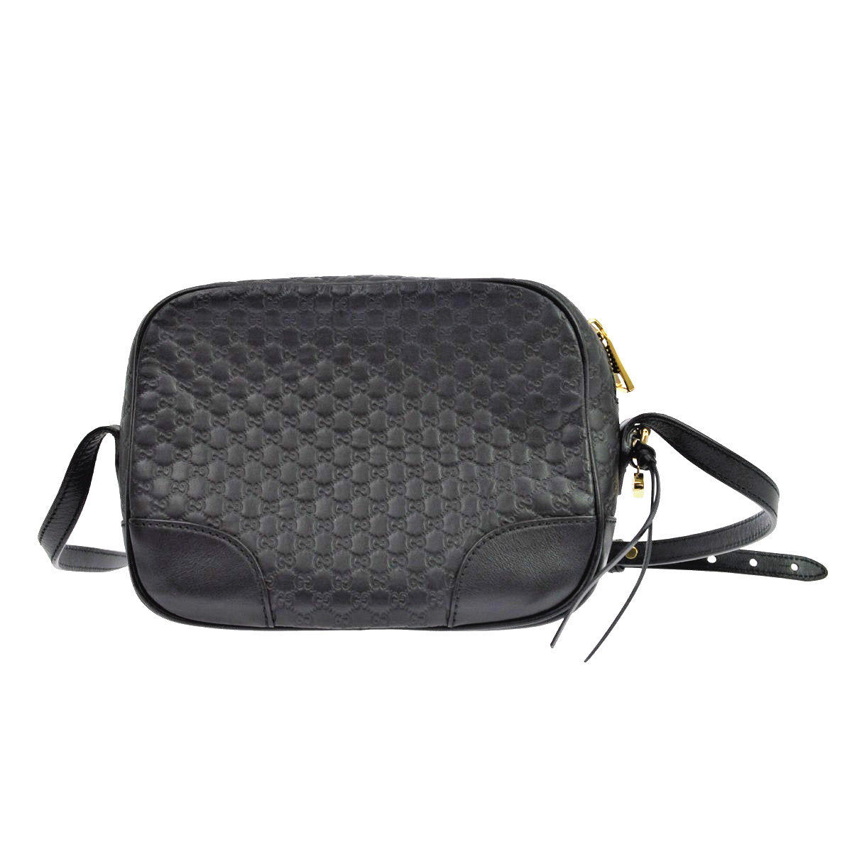 Gucci Bree Disco Microguccissima Leather Black Leather Crossbody Bag Bag (Pre-Owned)