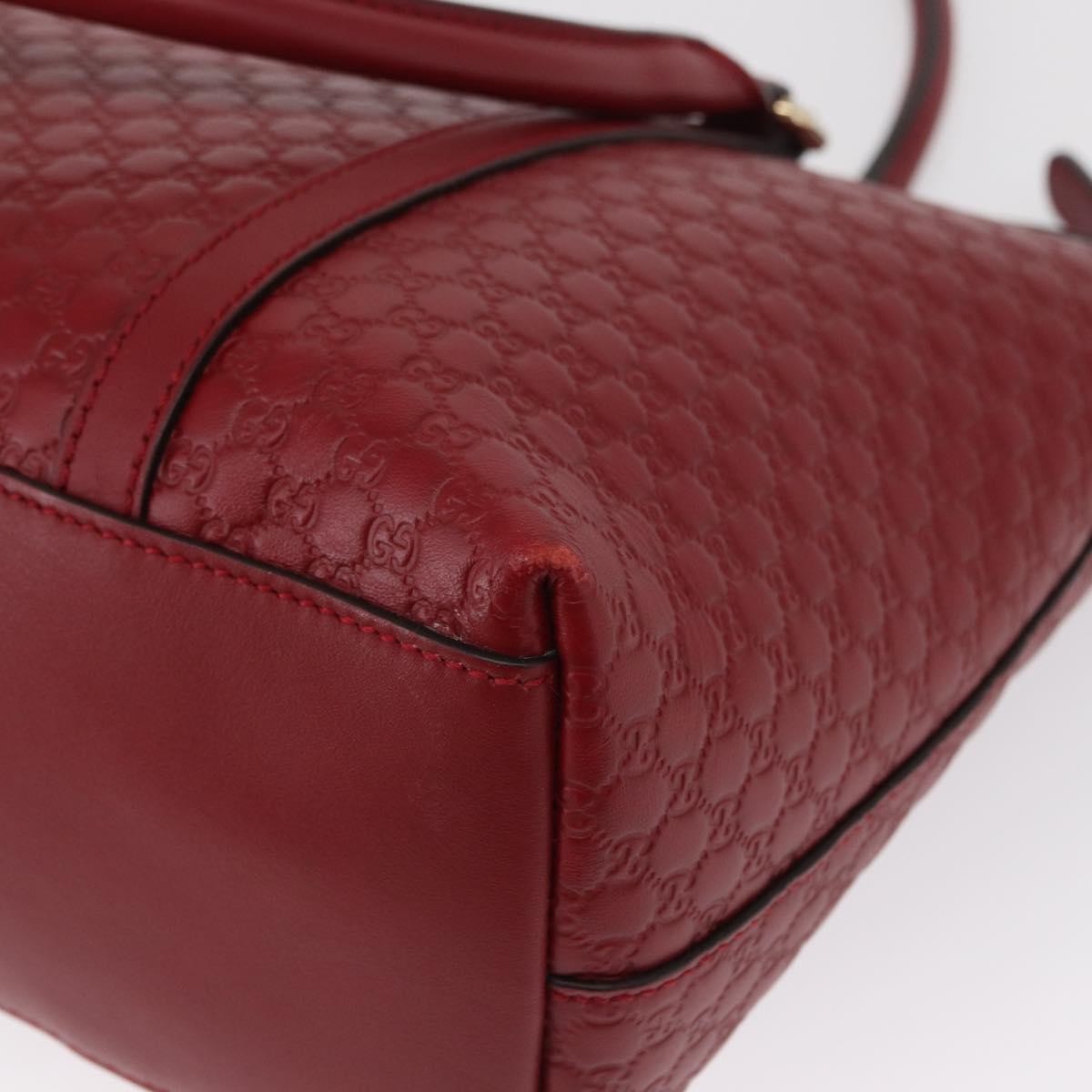 Gucci Margaux Microguccissima Leather Red Leather Tote Bag Bag (Pre-Owned)